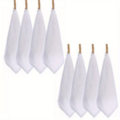 8pcs Cotton Wash Cloth 11.81 X 11.81 Inch Soft Handerchief Ultra Absorbent