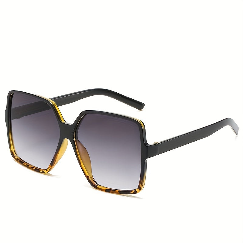 Leopard Print Polarized Sunglasses UV Protection Square Shades
