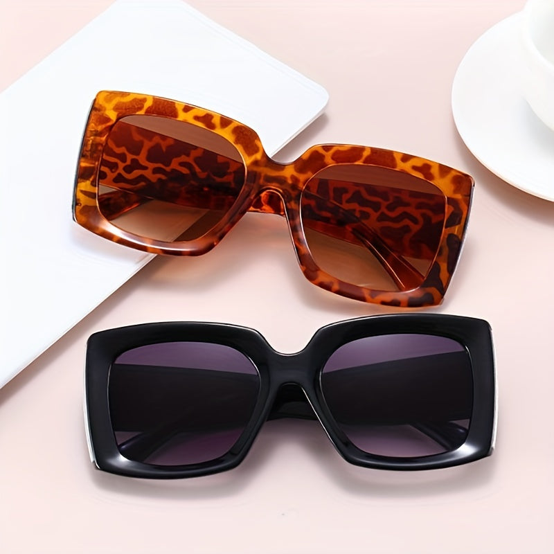 Oversized Square Sunglasses UV400 Anti Glare Men Women Casual Driving Beach