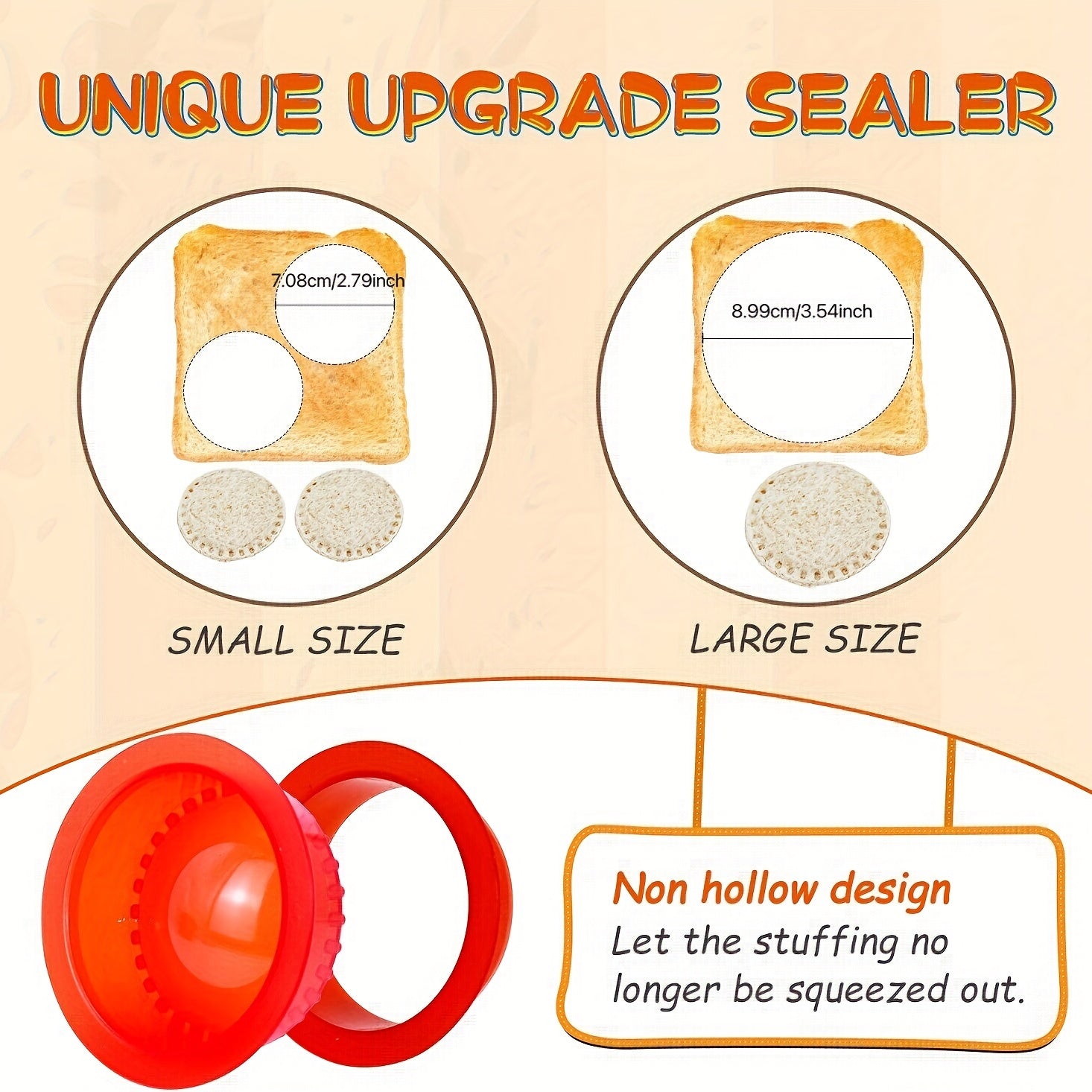 Sandwich Cutter and Sealer for Kids, PB&J Shell Maker