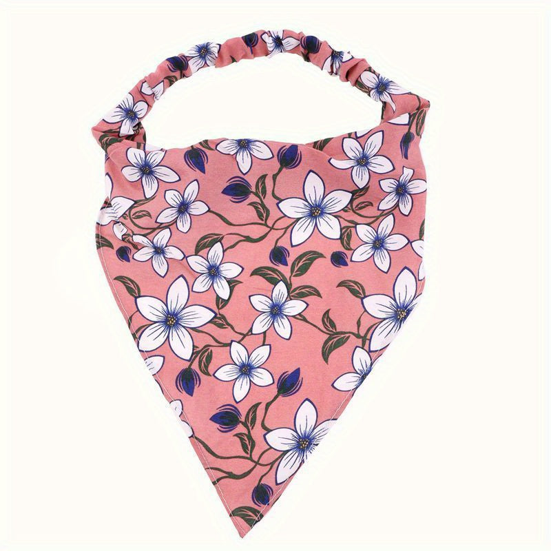 Floral Triangle Scarf Hair Tie Women's Headscarf NeckScarf Hair Band