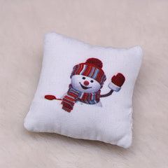 Christmas Dollhouse Pillow Cushion DIY Accessory Toy House Scene Decoration