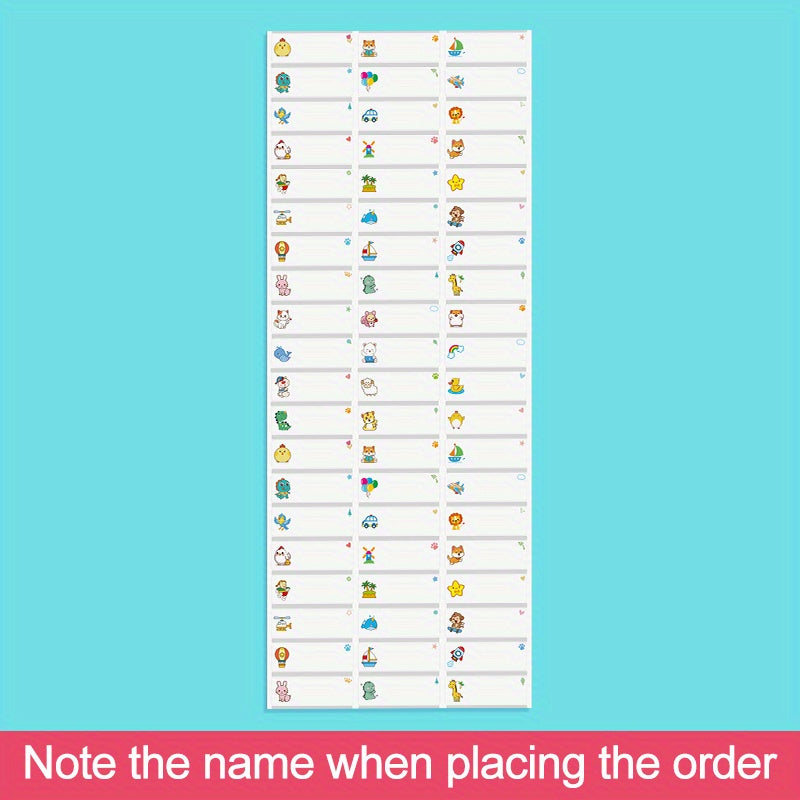 Custom Waterproof Name Sticker 3.4x1 Personalized Label for School Stationery