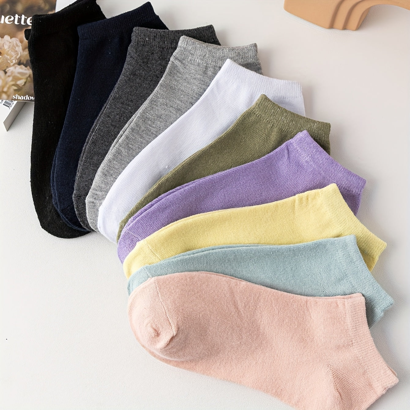 10 Pairs Soft & Lightweight Ankle Socks Women's Stockings