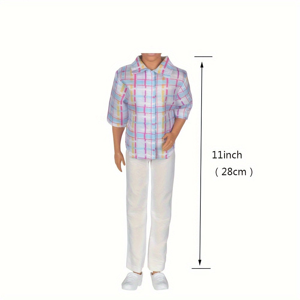 2 Sets Doll Clothes Tops Trousers Outfit for Boy Doll Accessories