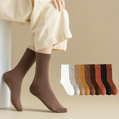 10 Pairs Comfy Solid Socks Women's Stockings