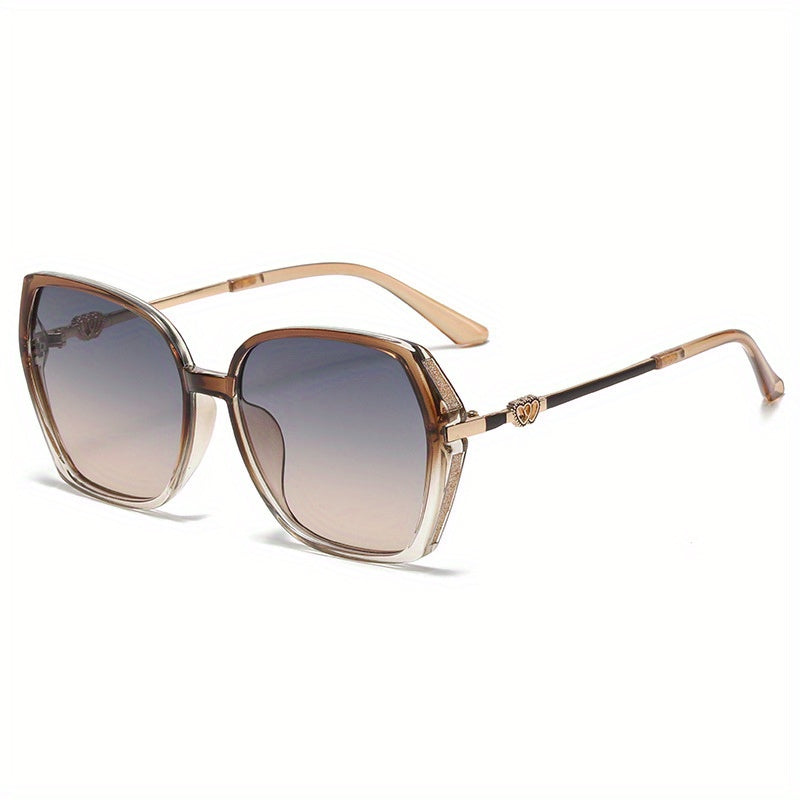 Y2K Large Polygon Sunglasses Glitter UV400 Sun Shades