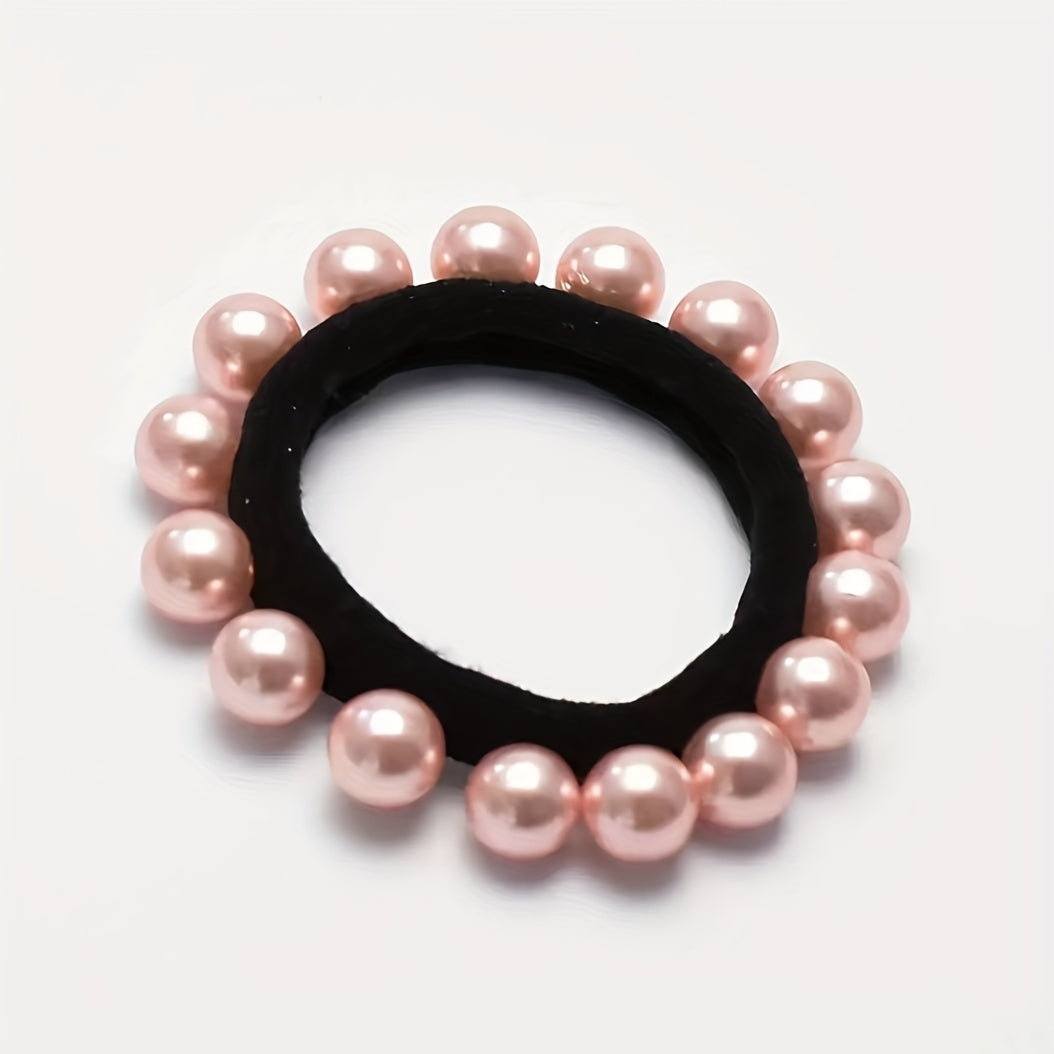 Pearl Hair Rope Hair Tie Beaded Hair Accessories for Women Girls