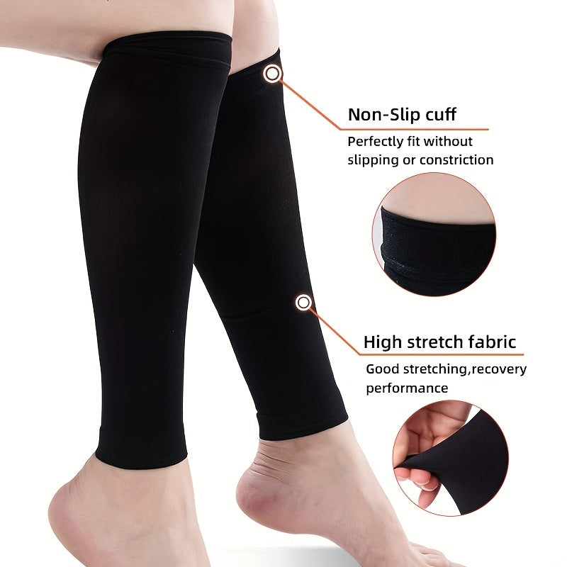 Compression Leg Sleeves 15-21mmHg Pressure Support Plus Size Calf Socks