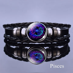 12 Constellation Luminous Bracelet Layer Woven Bracelet