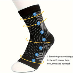 Compression Ankle Support Socks for Sports Recovery and Pain Relief
