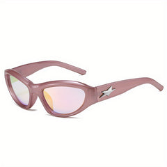 Y2K Wrap Around Sunglasses Star Decor UV400