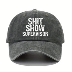 Funny Letter Print Baseball Cap Vintage Curved Brim Couple Outdoor Sports Hat