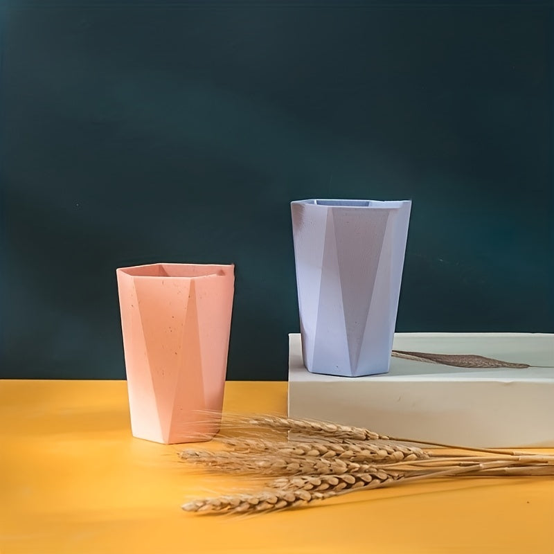 PP Diamond Shaped 7 Water Cup Set Outdoor Camping Dinner Utensils