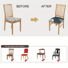 Printed Waterproof Dining Chair Slipcover Furniture Protector