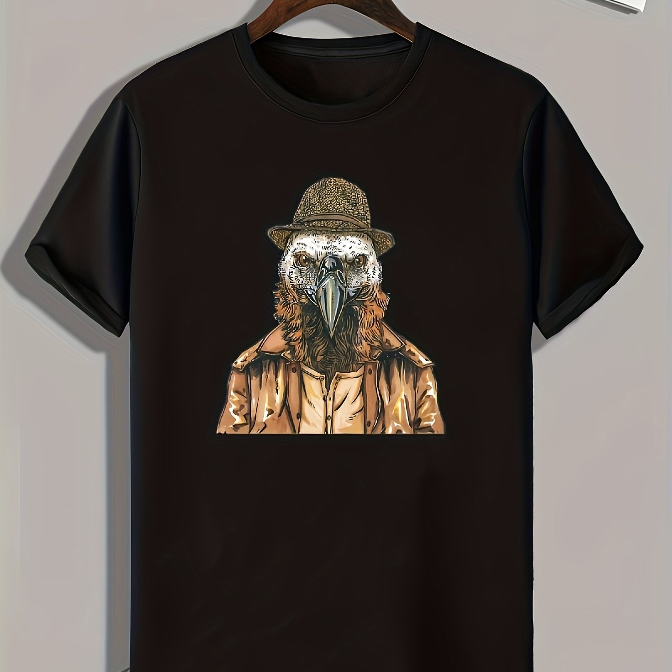 Eagle Print Men's Graphic T shirt for Summer