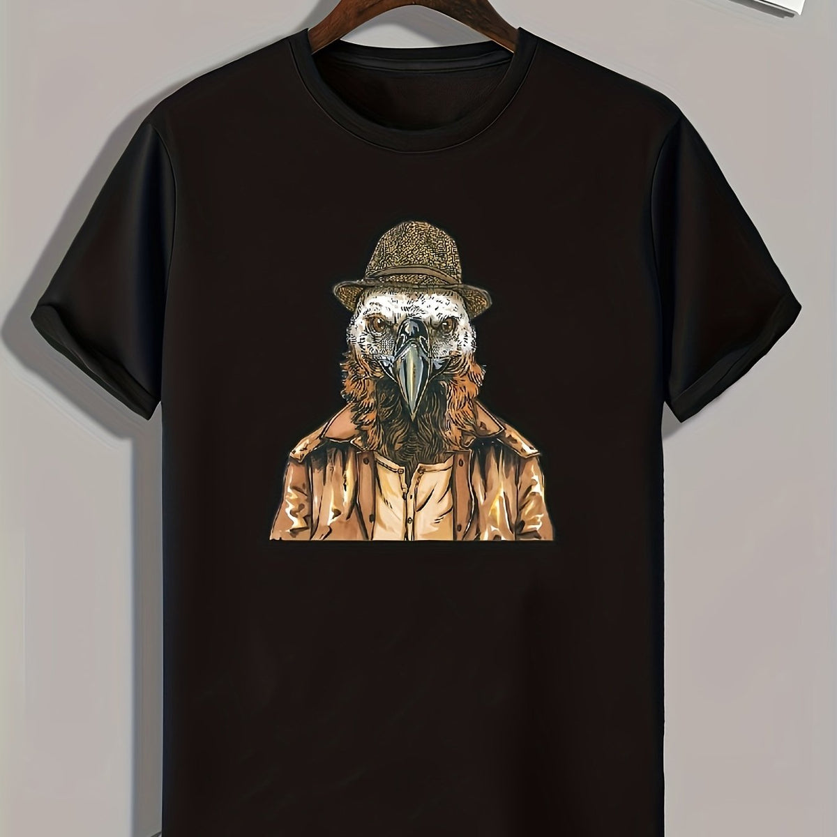 Eagle Print Men's Graphic T shirt for Summer