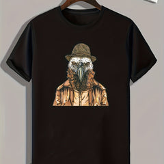 Eagle Print Men's Graphic T shirt for Summer