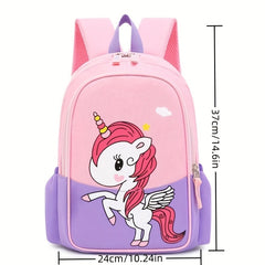 Cartoon Unicorn Daypack Large Size Travel Backpack for Boys and Girls