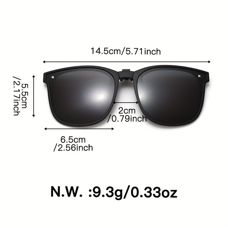 Men's Foldable Clip On Sunglasses with Case