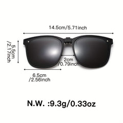 Men's Foldable Clip On Sunglasses with Case