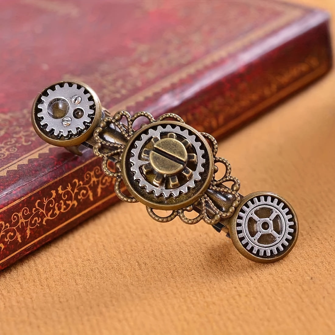 Alloy Retro Steam Punk Style Hair Clip French Barrette Side Clip Bangs Clip