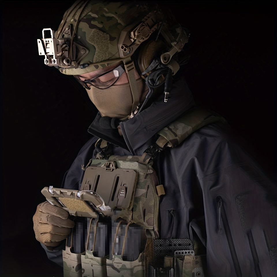 Molle Phone Holder Folded Chest Phone Mount Hands Plate Airsoft