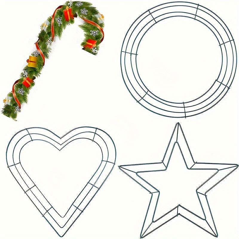 Metal Wire Wreath Frame for DIY Home Art Crafts Christmas Party Decoration