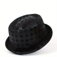 Cotton Blend Wide Brim Fedora Hats for Party Meeting