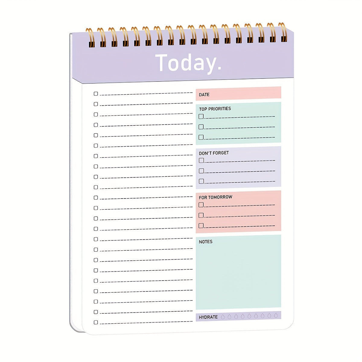 52 Sheets Top Priority Spiral To Do List Notebook Checklists