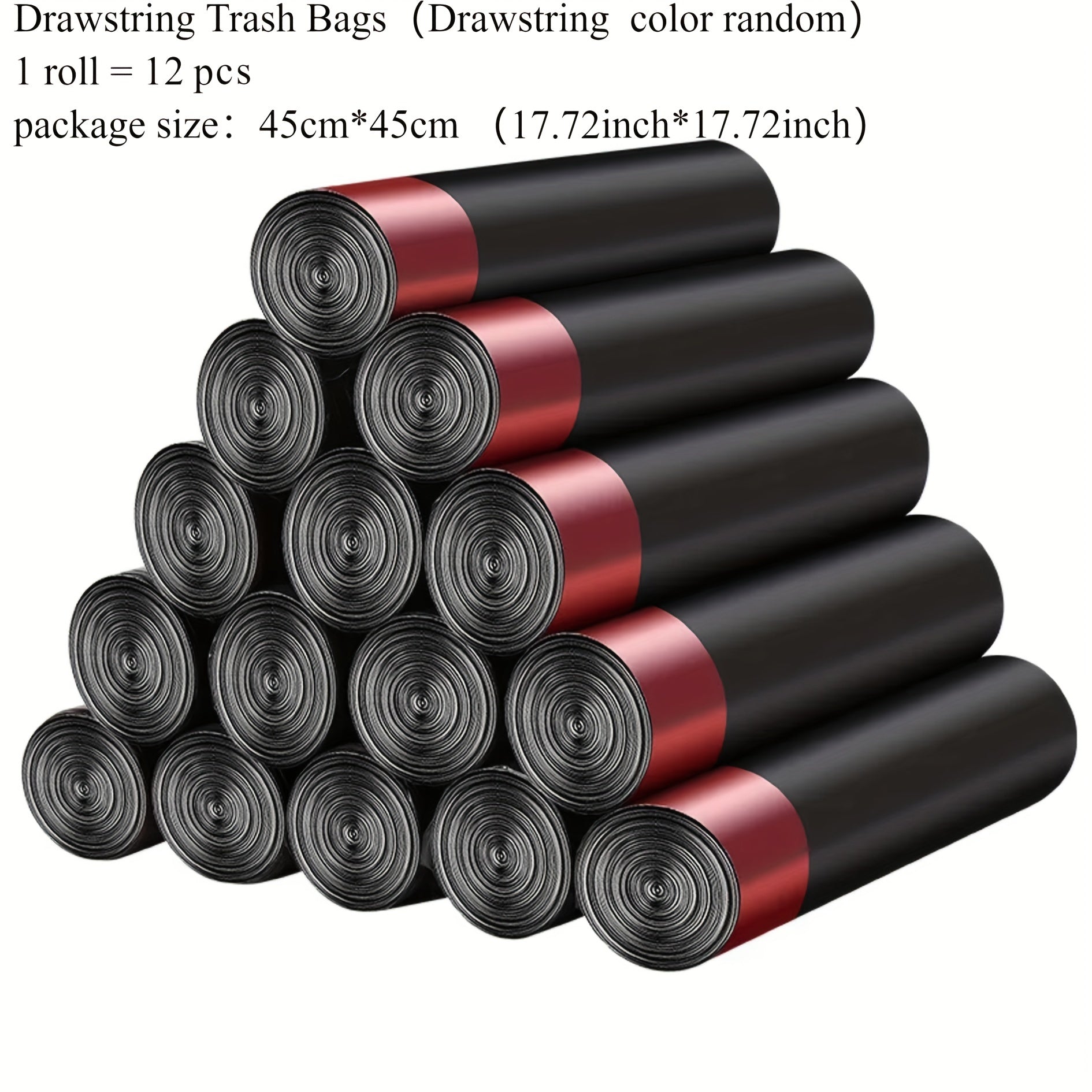 10 Rolls Drawstring Trash Bags 10pcs Per Roll Random Disposable Plastic