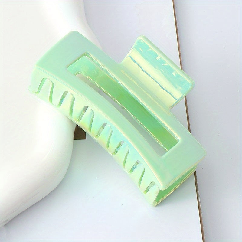 Colorful Rectangle Hair Claw Clips Non Slip Strong Hold Jaw Hair Clamps