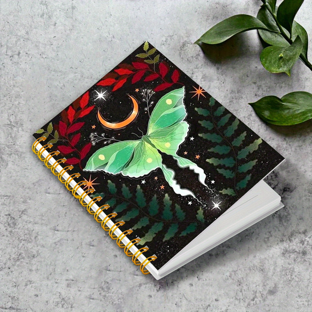 Whimsy Wings Notebook 13 97x21 08cm Golden Moon Green Butterfly