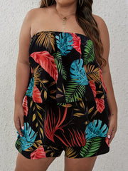  Tribal Print Tube Top & Shorts Set