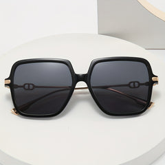 Square Frame Sunglasses Metal Temple Glasses UV400