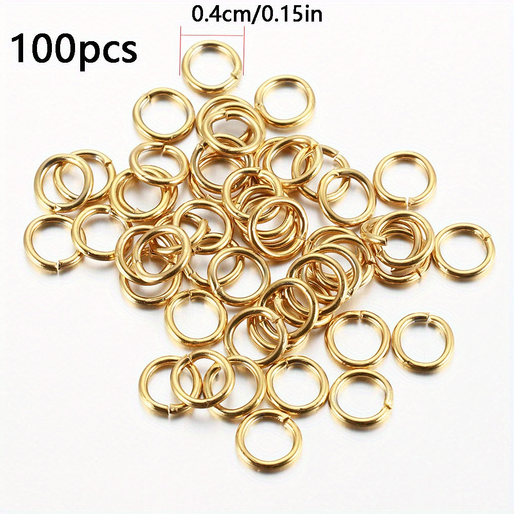 100pcs Stainless Steel Split Rings Openable Rings Connectors 10mm