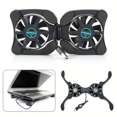 Mini Portable Laptop Radiator Cooling Base Dual Fan