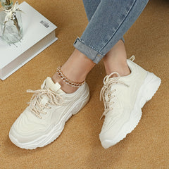 Mesh Breathable Running Shoes Heighten Retro Wear Resistance Chunky Sneakers