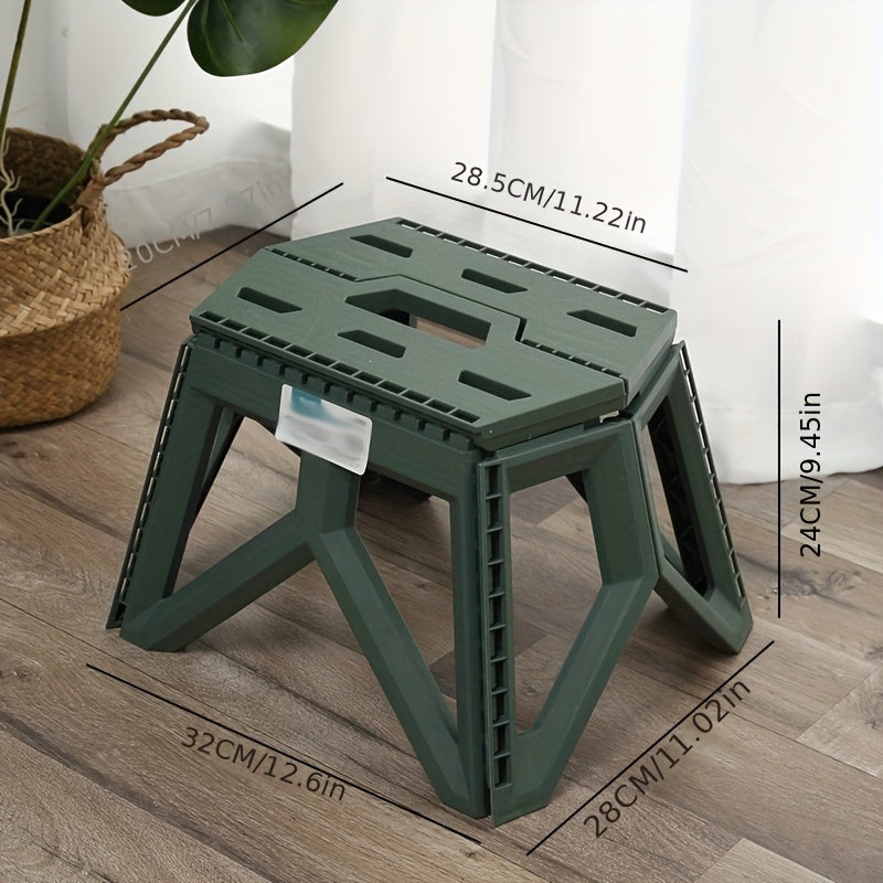 Outdoor Camping Portable Folding Stool Fishing Stool Plastic Short Stool