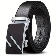 Men's Automatic Buckle PU Leather Belt