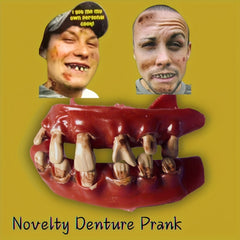 Pirate Choppers Yellow Teeth with Red Gums for Halloween & Pranks