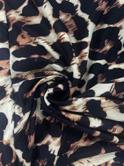  Leopard Print High Rise Skinny Shorts