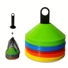 Football Mark Boards Set with Storage Rack for Flexibility Training