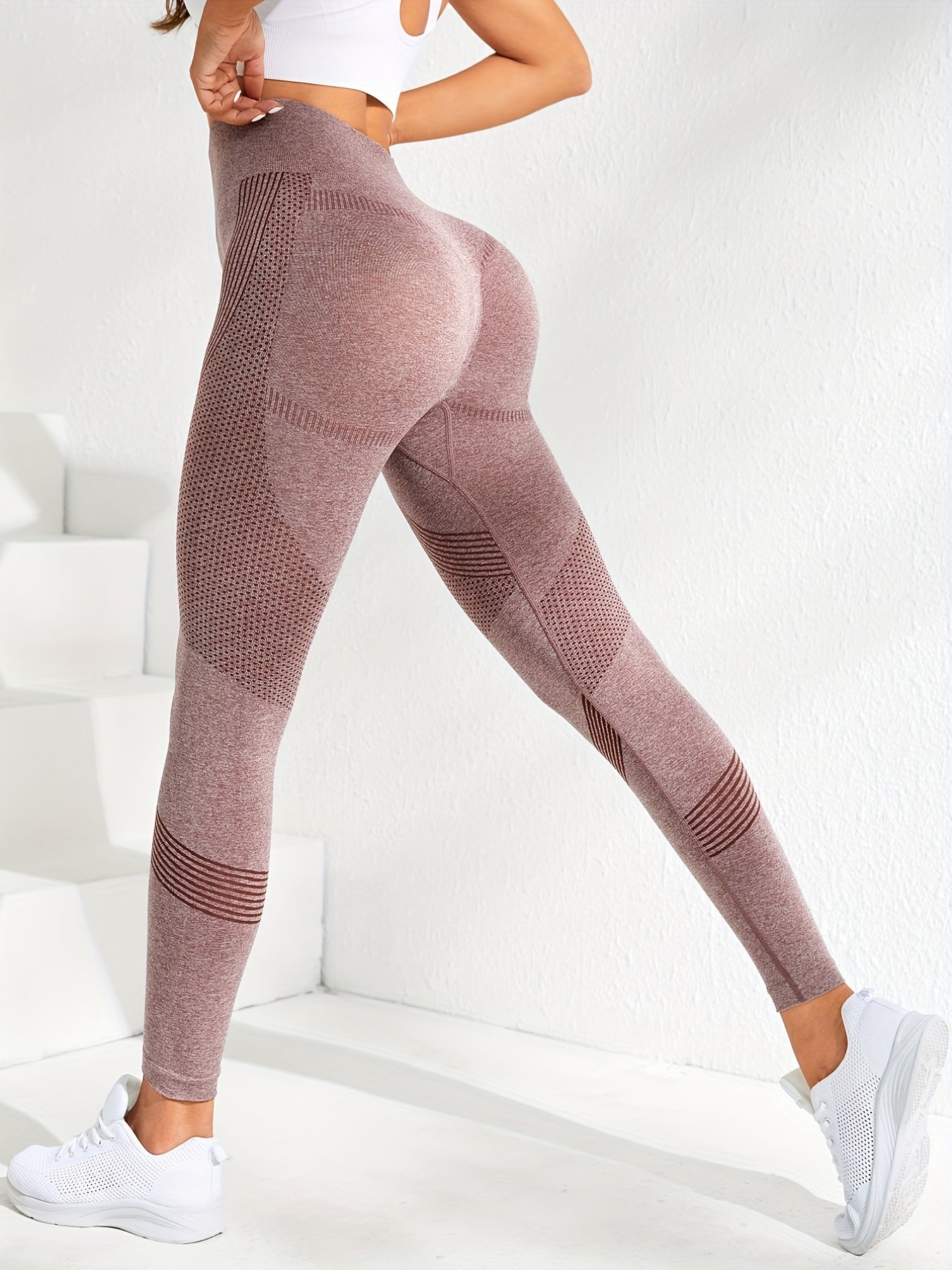 Striped Yoga Leggings Butt lifting Slimming Sports Pants