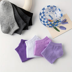 8 Pairs Low Cut Ankle Socks Soft & Lightweight Women's Stockings