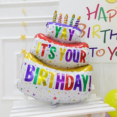 40 Inch Happy Birthday Cake Decoration Balloon - Party Supplies