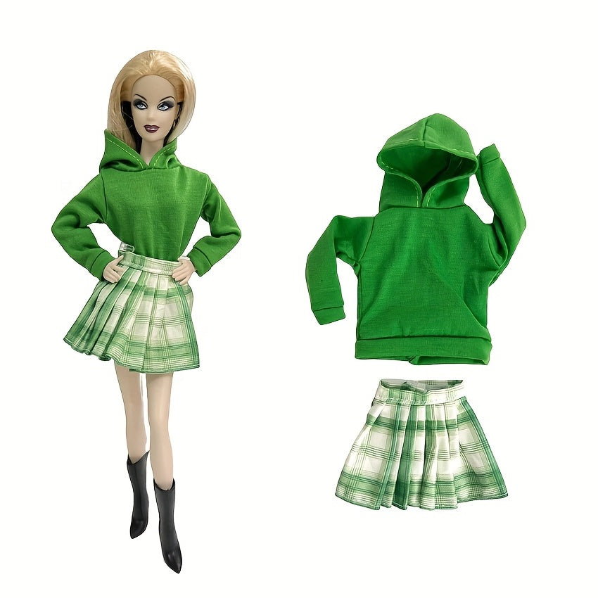 1pc Doll Sweatshirt & Skirt Outfit for 1/6 Dolls