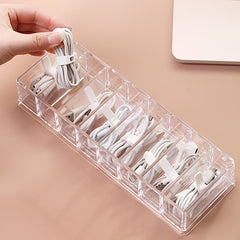 8 Pcs Wire Ties Cable Organizer Box Portable Cord Storage Organizer