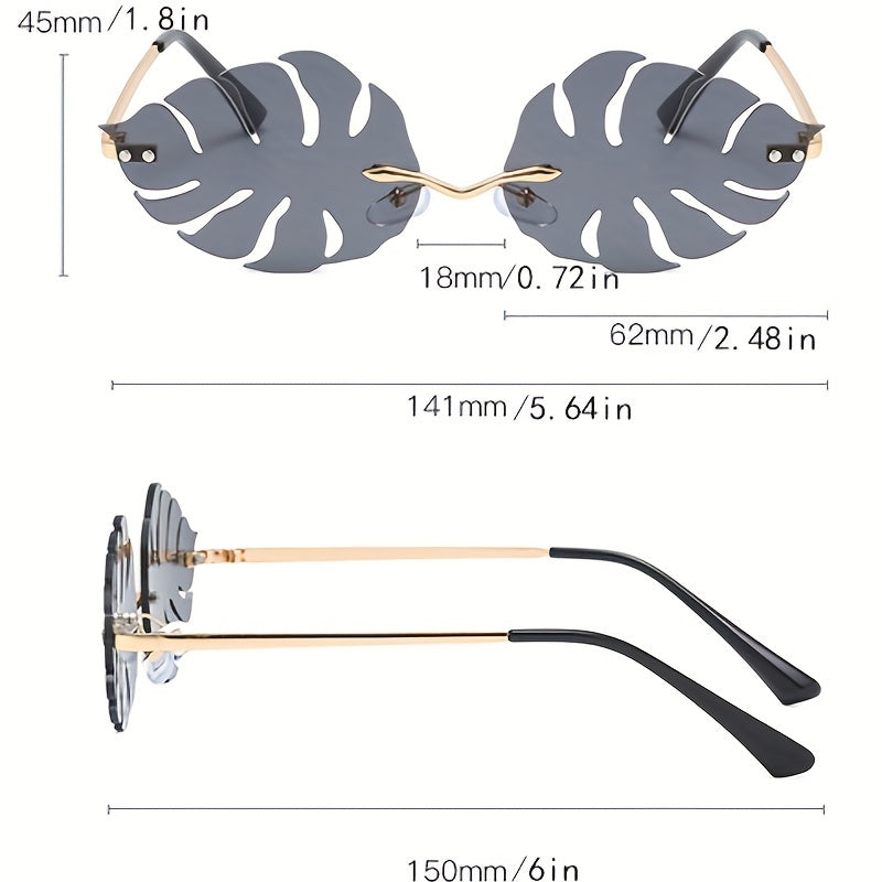 Y2K Rimless Sunglasses Women Men UV400 Sun Shades