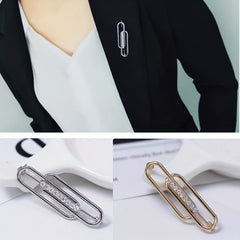 Geometric Brooch Waist Neckline Fixed Pin Temperament Suit Corsage